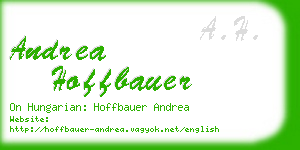 andrea hoffbauer business card